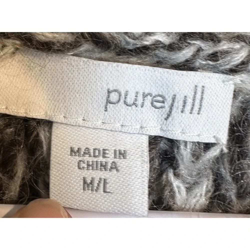 Pure Jill Sleeveless Oversized Sweater Poncho Size M L Mohair Wool‎ Chunky Knit
